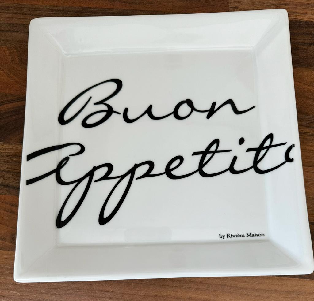Riviera Maison Buon appetit, Huis en Inrichting, Keuken | Servies, Ophalen, Bord(en), Overige stijlen, Glas