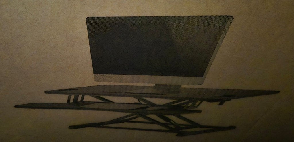 Brand New Neomounts Sit-Stand Workstation – 50% Off, Computers en Software, Ophalen, Nieuw, In hoogte verstelbaar