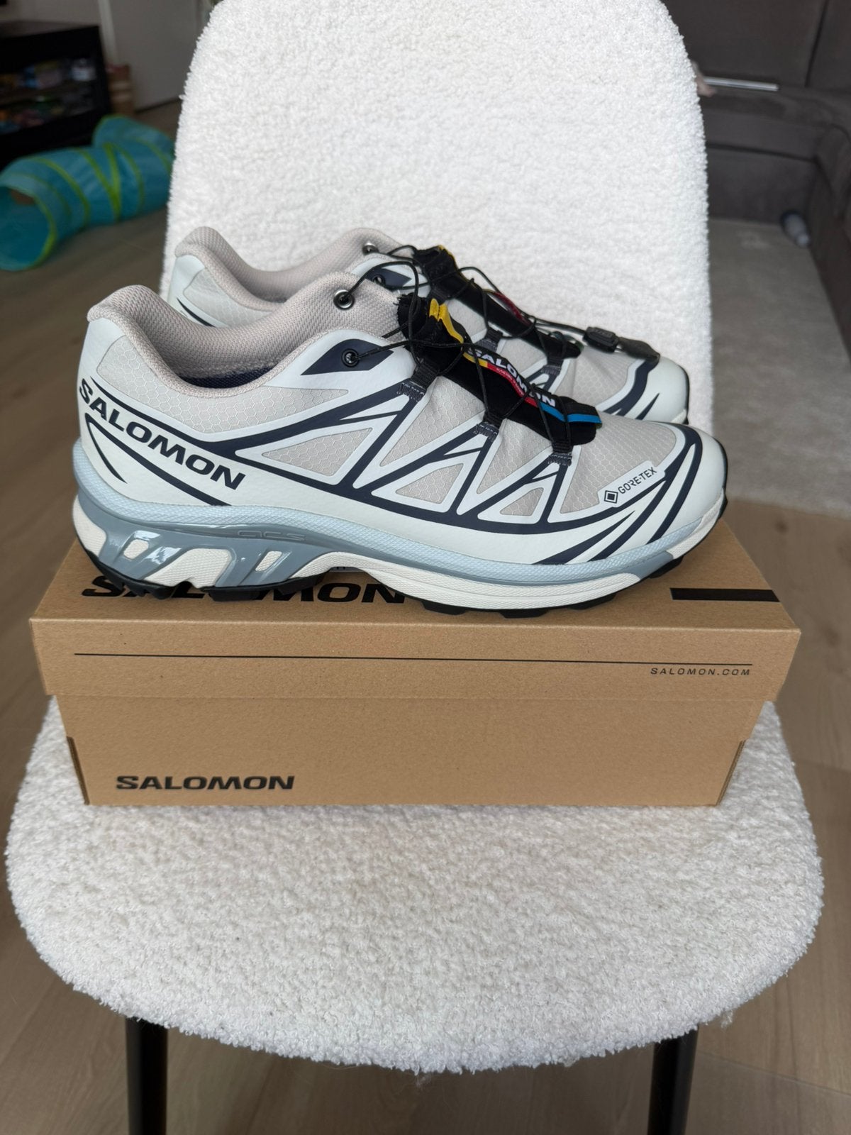 Salomon XT-6 GTX Silver Cloud 43,5, Overige kleuren, Ophalen of Verzenden, Zo goed als nieuw, Wandelschoenen of Bergschoenen