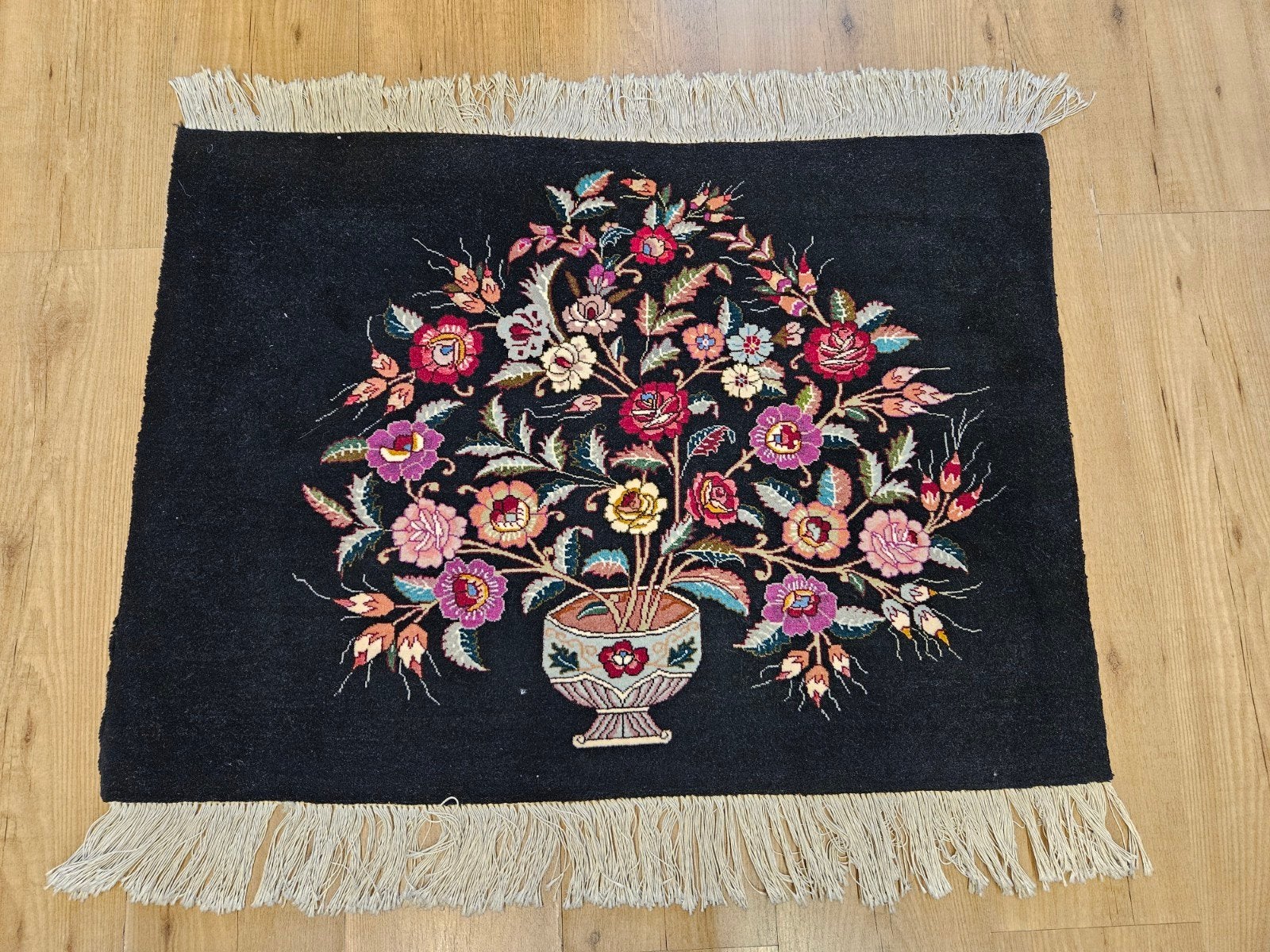 Handgeknoopt perzisch tapijt tabriz 50raj 92x67, 50 tot 100 cm, Perzisch, Vof Slats Antiek, Rechthoekig