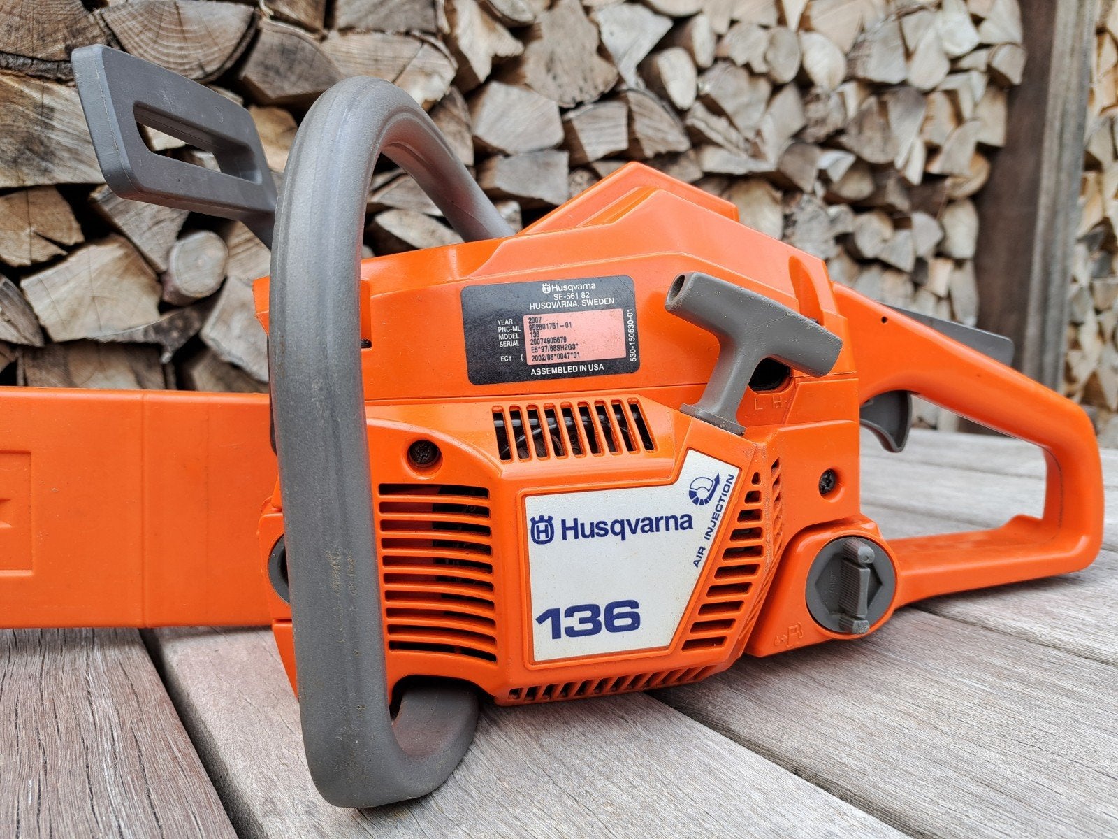 Husqvarna 136 Kettingzaag z.g.a.n., Ophalen, 70 mm of meer, Kettingzaag, Zo goed als nieuw