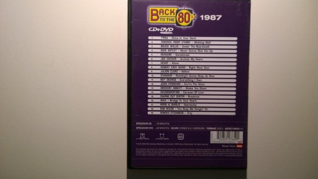 Back To The 80's 1987 (CD + DVD), Alle leeftijden, Ophalen of Verzenden, Zo goed als nieuw, Muziekvideo's