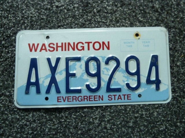 Kentekenplaat licenseplate Washington 1 USA, Verzenden, Gebruikt, Auto's