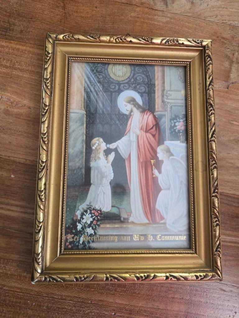 Kader met afbeelding van eerste communie, Ophalen of Verzenden