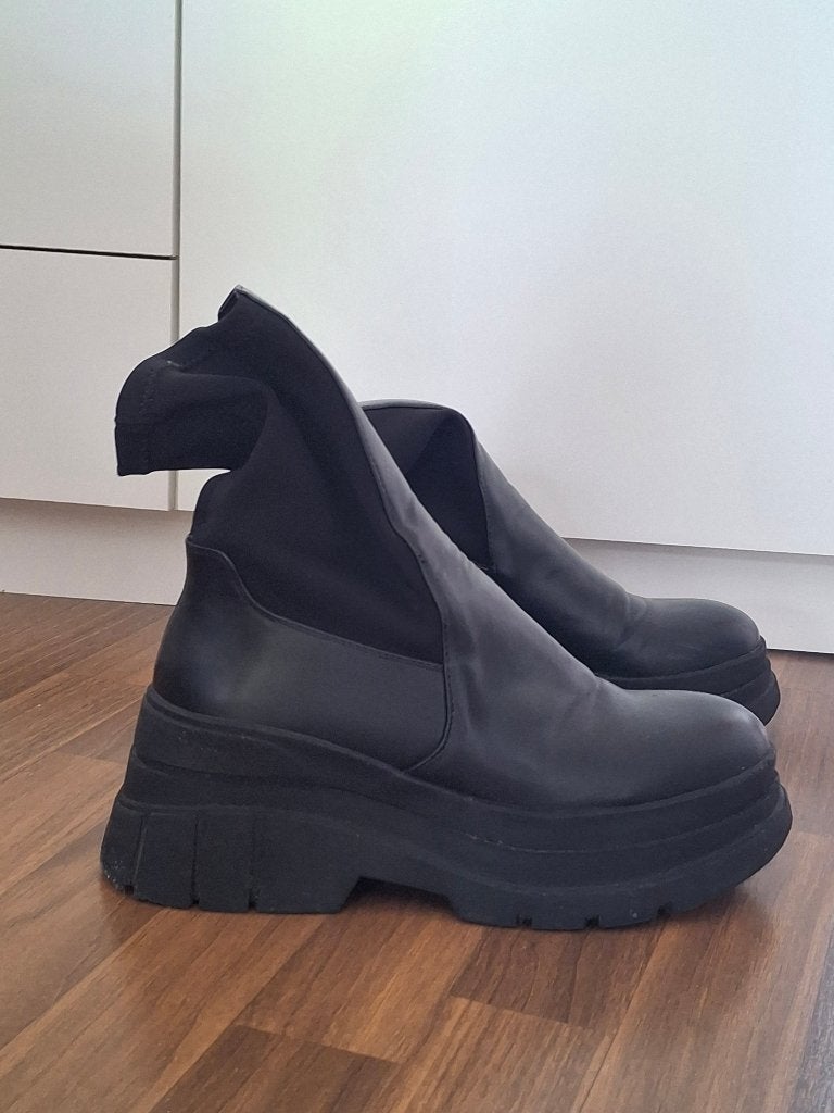 boots, Ophalen, Zwart, Lage of Enkellaarzen, Bershka