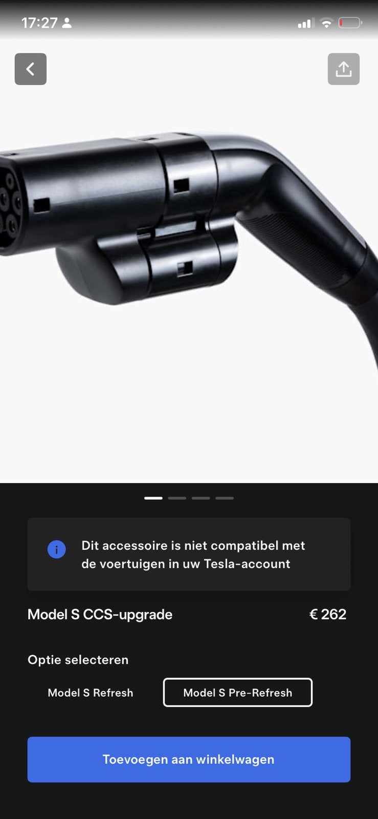 Model S CCS upgrade - nieuw/niet gebruikt, Particulier, Te koop