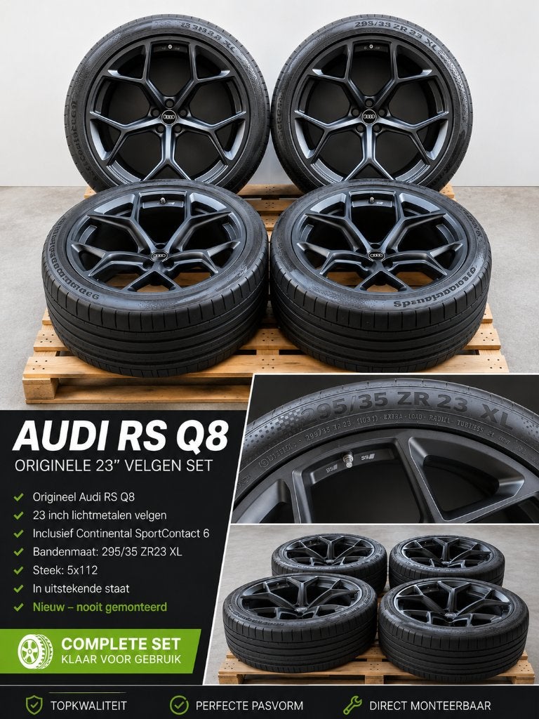 Nieuwe Audi RS Q8 Velgen met Continental SportContact 6, Auto-onderdelen, Banden en Velgen, Ophalen, 295 mm, Banden en Velgen