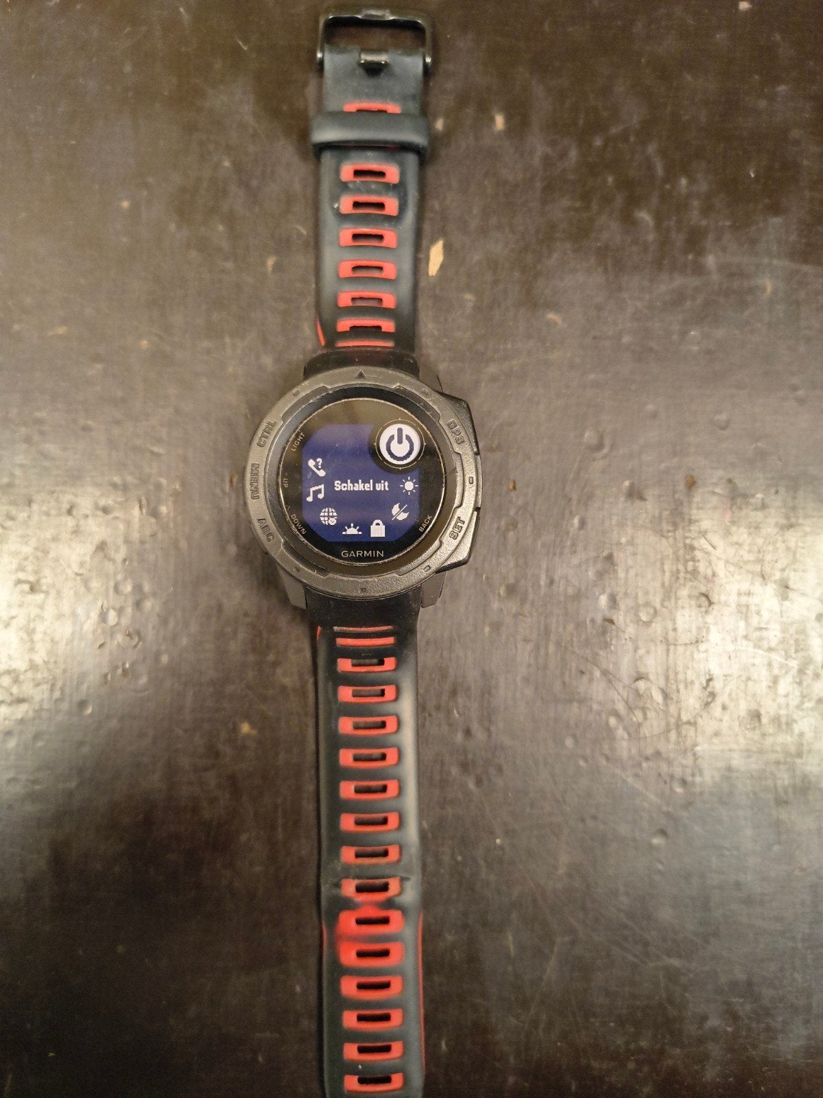 Garmin Instinct GPS Smartwatch - Zwart/Rood, Gebruikt, Hoogte, Zwart, Garmin