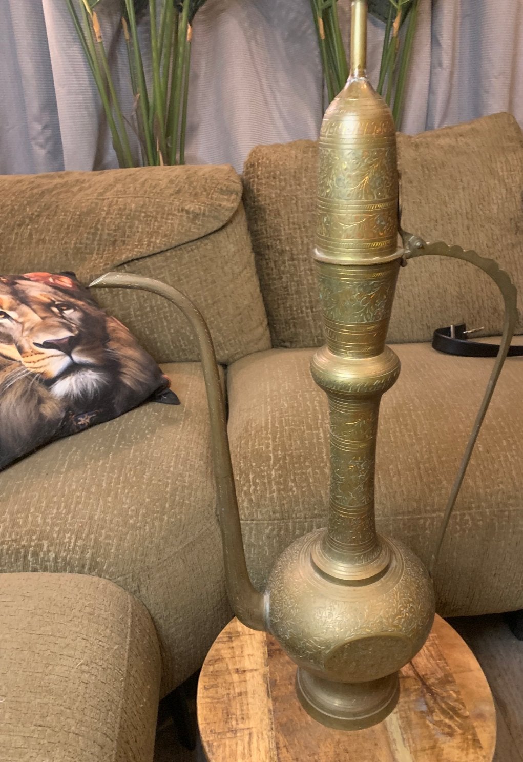 Antieke koper messing waterkan/decoratieve kan theekan, Ophalen