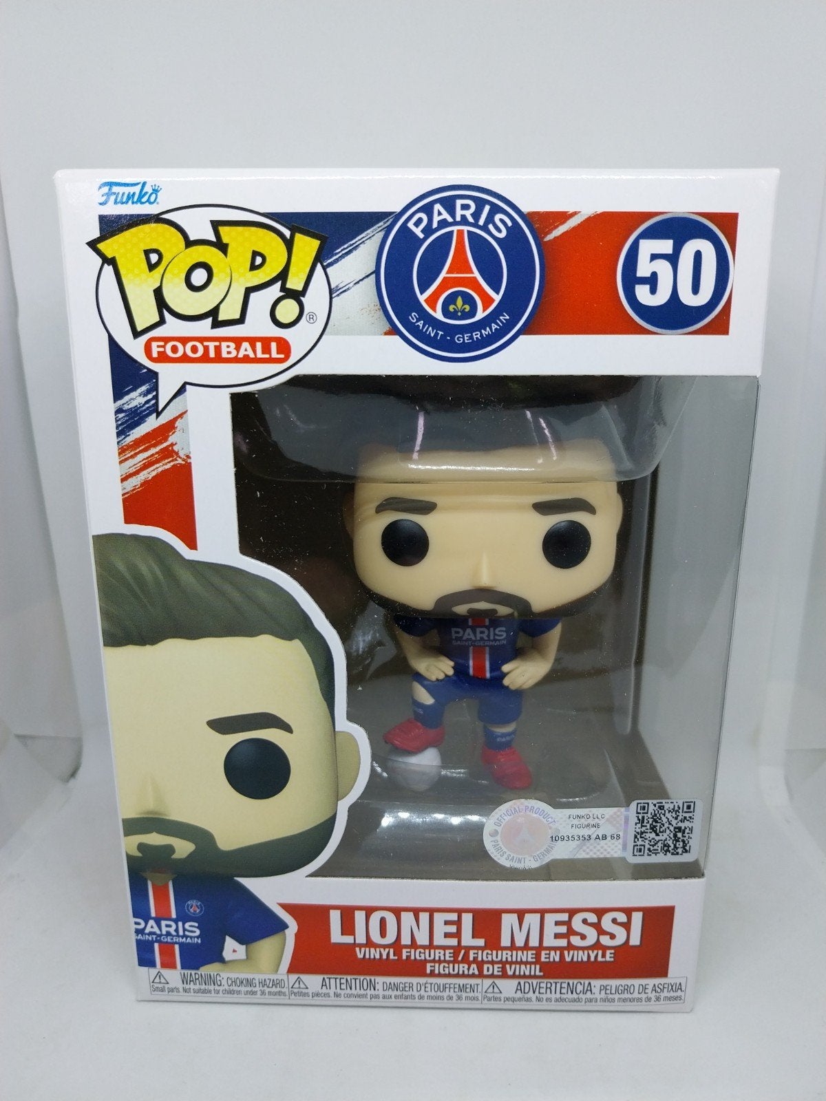 Funko Pop Football #50 Lionel Messi PSG, Verzamelen, Poppetjes en Figuurtjes, Ophalen of Verzenden, Nieuw