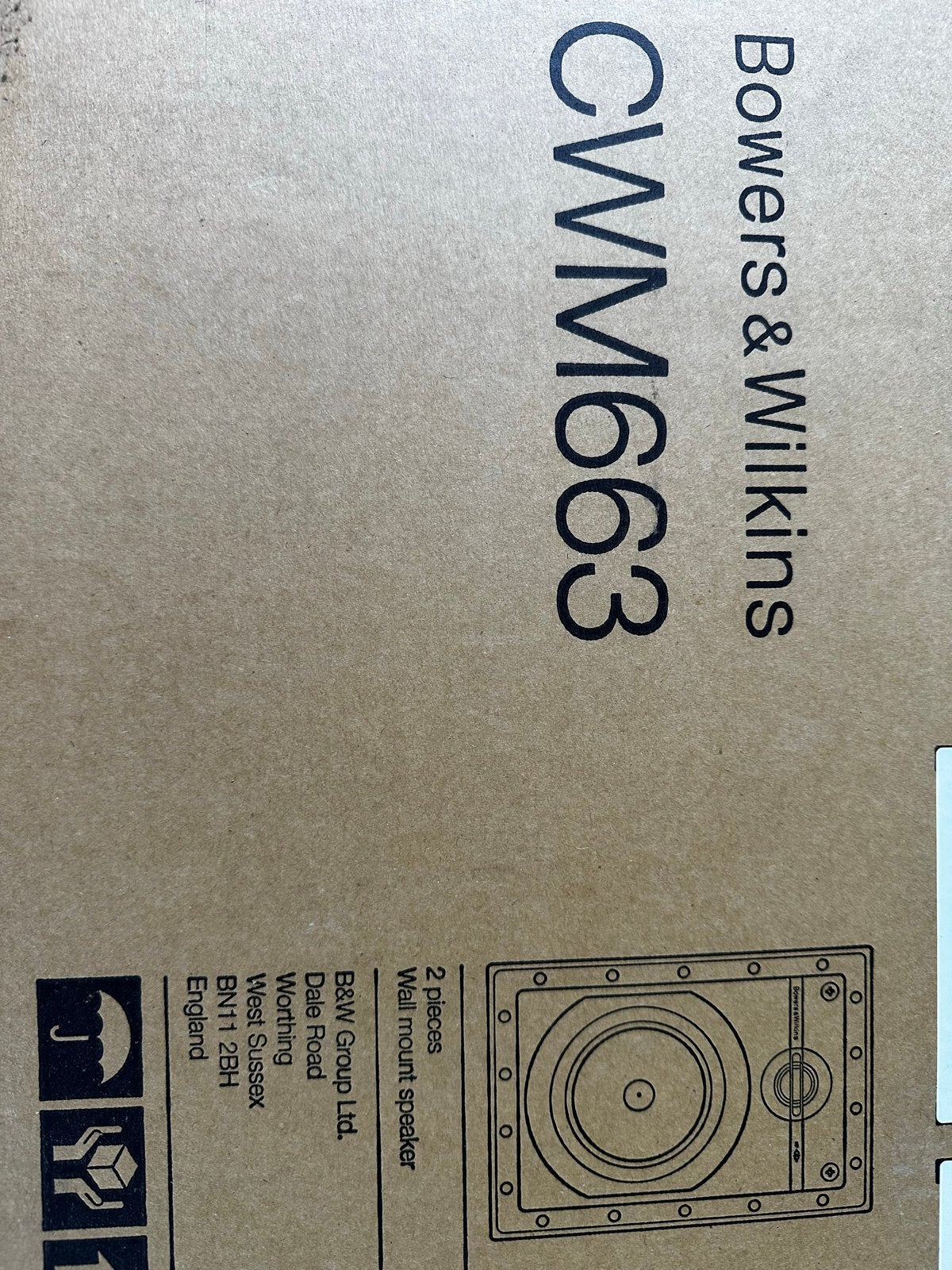 4x Bowers & Wilkins CWM663 Inbouw Luidspreker, Overige typen, Nieuw, Ophalen of Verzenden, Bowers & Wilkins (B&W)