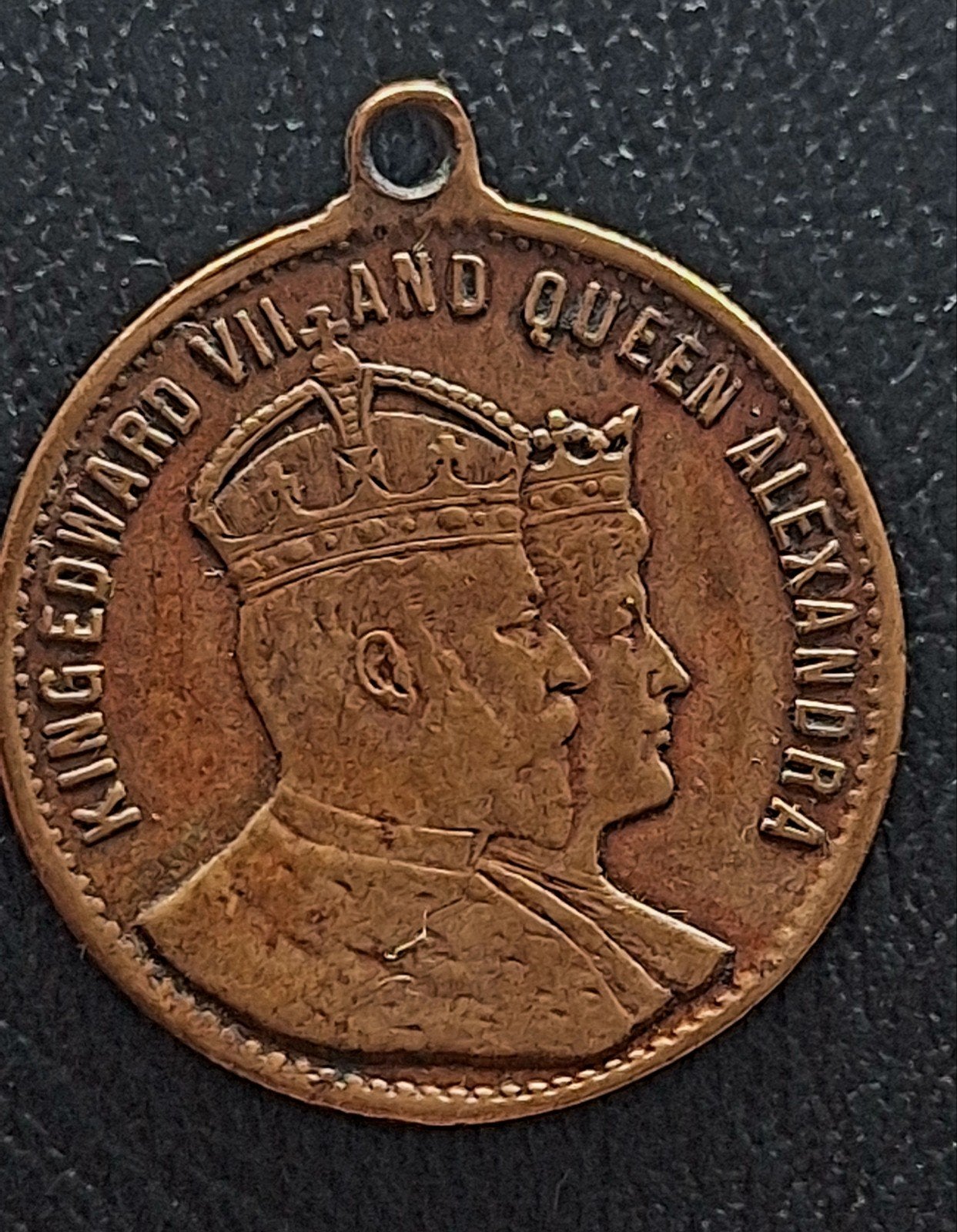 Antieke Kroningsmedaille Edward VII en Alexandra - Crowned 2, Verzenden, Brons