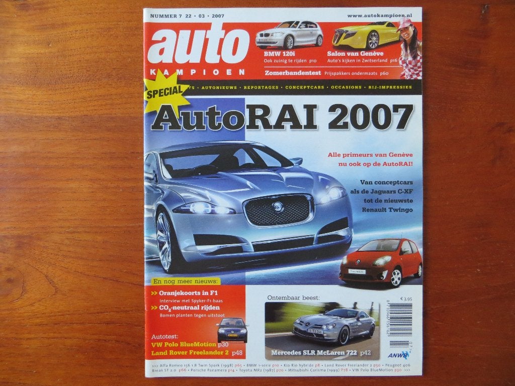 Autokampioen 7 2007 SLR McLaren, MR2, Panamera, 156, VW Polo, Ophalen of Verzenden, Nieuw, Volkswagen
