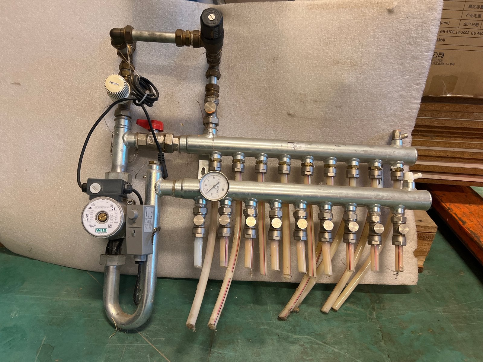 Vloerverwarmingsverdeler met pomp en thermostaat, Ophalen, Gebruikt, Overige typen