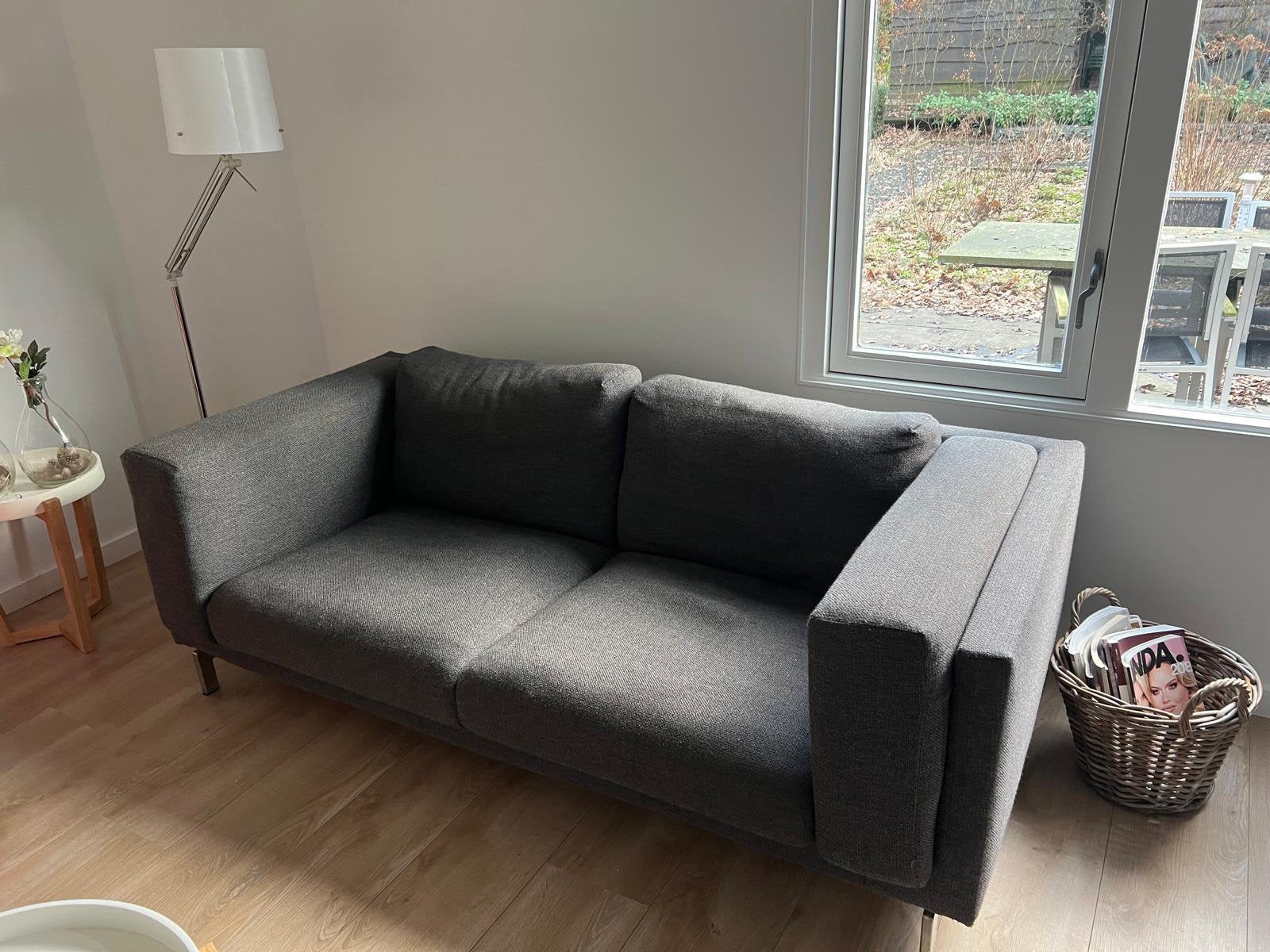 Roderick Vos bank antraciet grijs 245 cm, Ophalen, Gebruikt, Stof, Modern