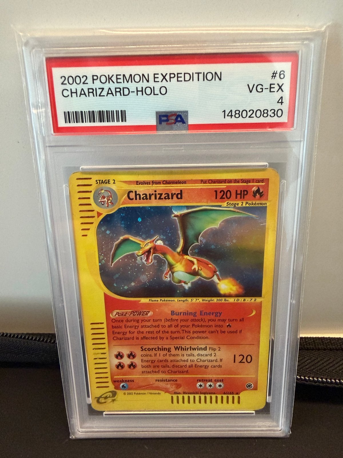 2002 Pokémon Expedition Charizard Holo PSA 4 VG-EX, Ophalen of Verzenden, Gebruikt, Losse kaart, Foil
