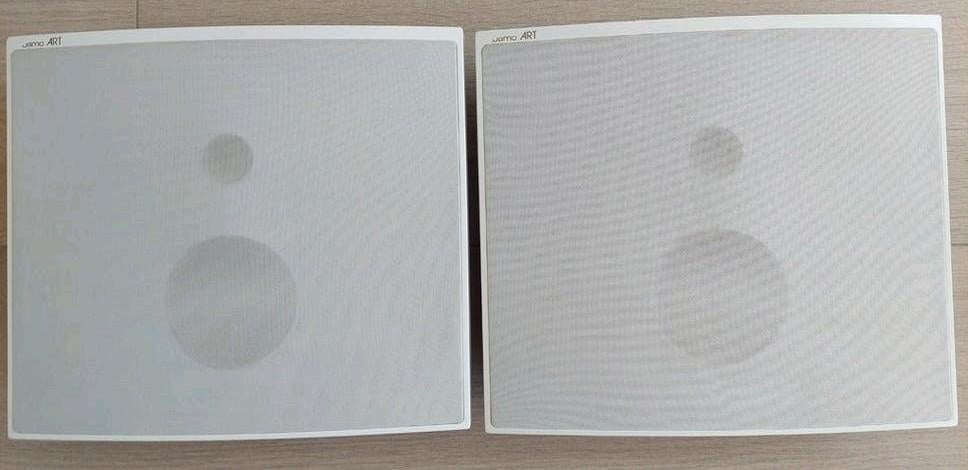 Jamo ART Wandluidsprekers - Set van 2, Ophalen of Verzenden, Zo goed als nieuw, 60 tot 120 watt, Front, Rear of Stereo speakers