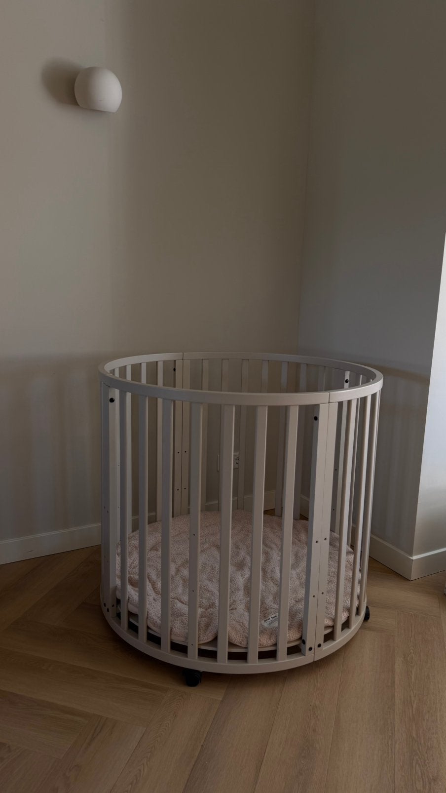 Box (beige) inclusief Jolein teddy boxkleed, Ophalen, Zo goed als nieuw, Boxkleed