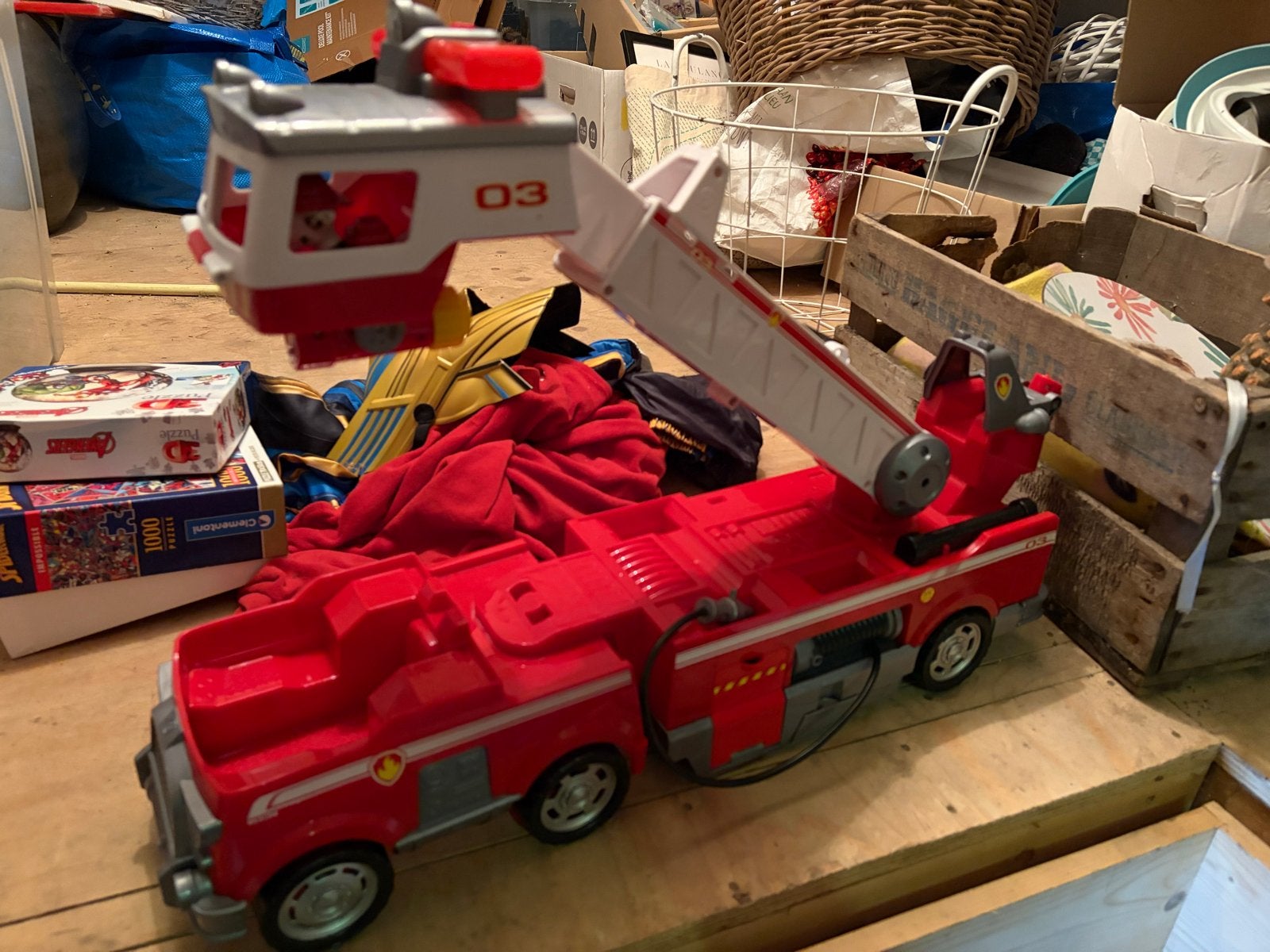 Paw Patrol Brandweerauto met Sirene en Zwaailichten, Ophalen of Verzenden, Gebruikt