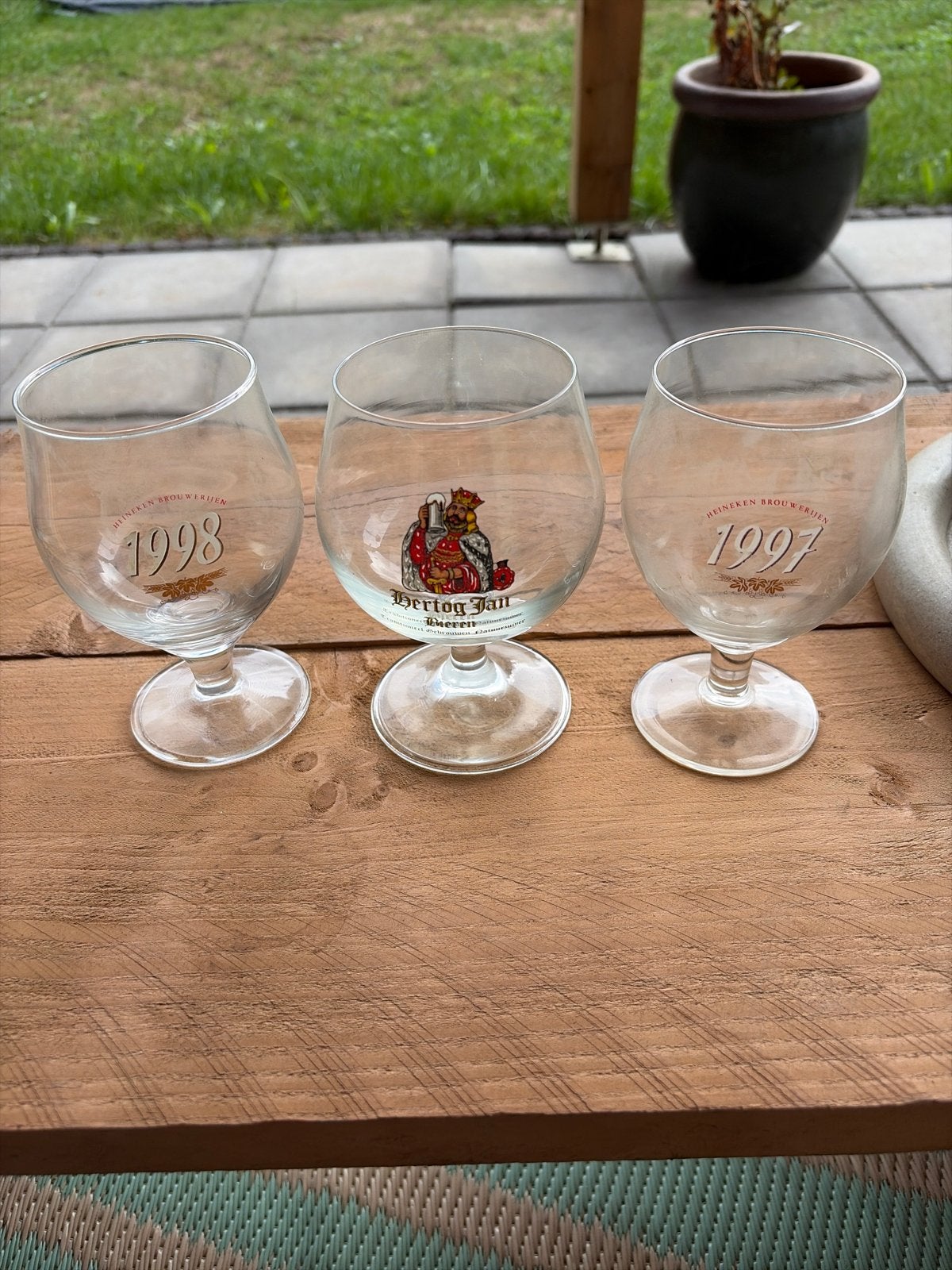Bierglazen: Hertog Jan, Heineken 1997 & 1998, Ophalen of Verzenden, Overige merken, Glas, Overige typen