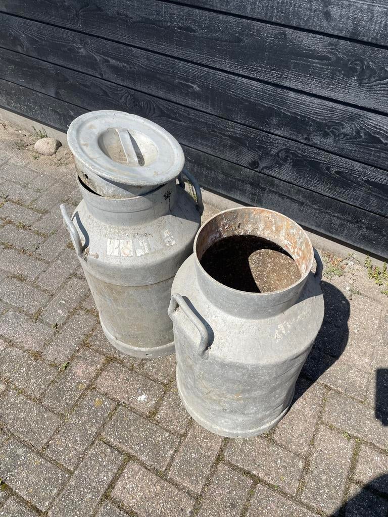 Vintage Aluminium Melkbus met Deksel - Decoratief, Ophalen, Zo goed als nieuw