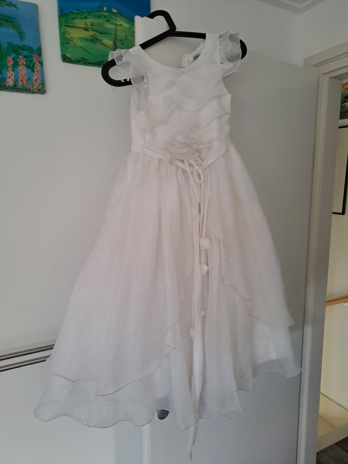 Witte hoepeljurk maat 122, Kinderen en Baby's, Kinderkleding | Maat 122, Ophalen of Verzenden, Gebruikt, Meisje, Jurk of Rok