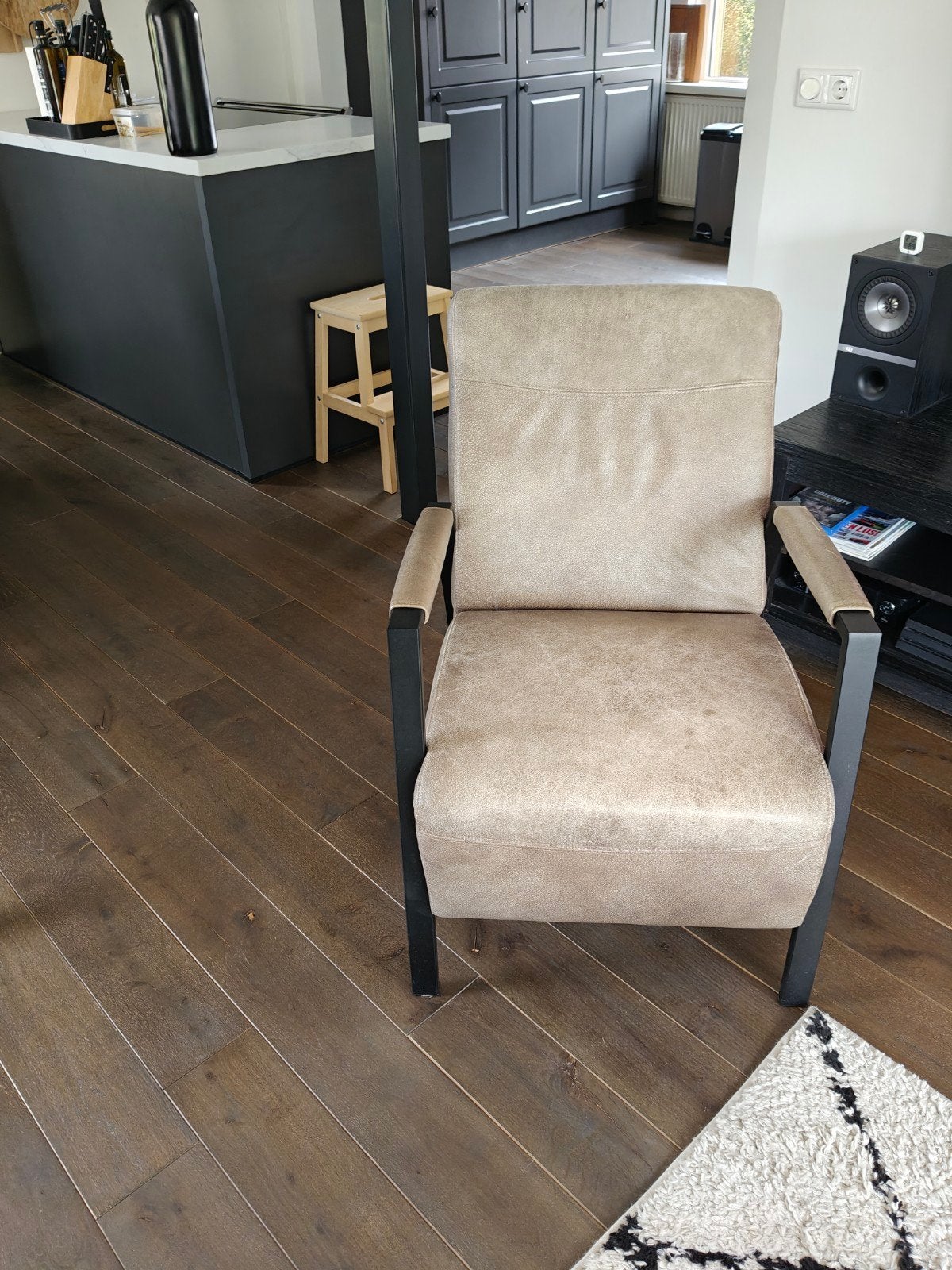 Leren fauteuil van Feelings, gekocht bij Eijerkamp, Gebruikt, Ophalen of Verzenden, 75 tot 100 cm, Modern