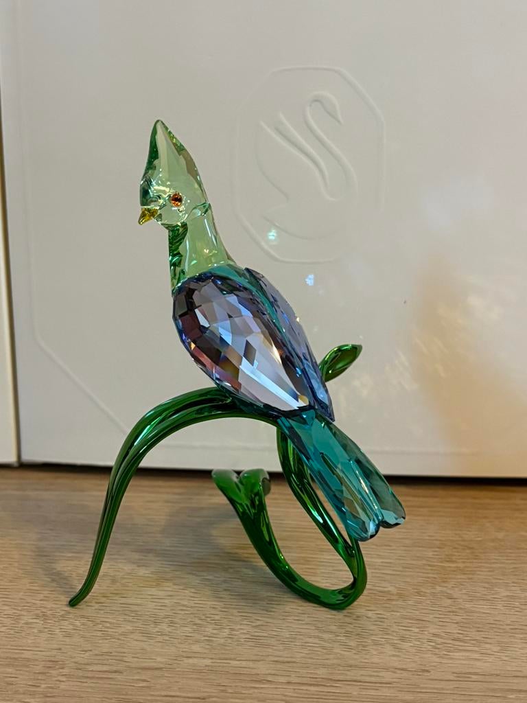 Swarovski Idyllia groene Toerako, Verzamelen, Ophalen of Verzenden, Zo goed als nieuw, Figuurtje
