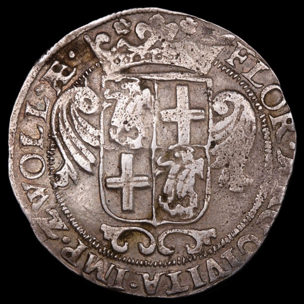 Zwolle. Florijn van 28 st. z.j. (1637/1638). Var.  Zfr+, Vóór koninkrijk, Zilver, Losse munt, Overige waardes