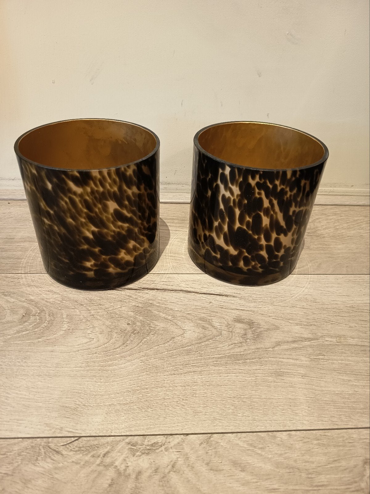 cheetah vazen, Ophalen of Verzenden, Zo goed als nieuw, Bruin, Glas