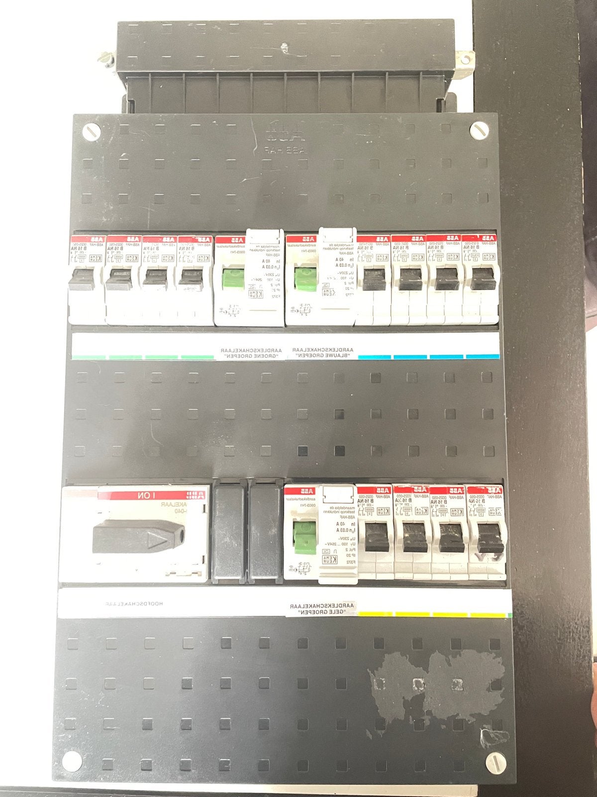 ABB Groepenkast met aardlekschakelaars en installatieautomat, Ophalen, Zo goed als nieuw, ABB, Groepenkast
