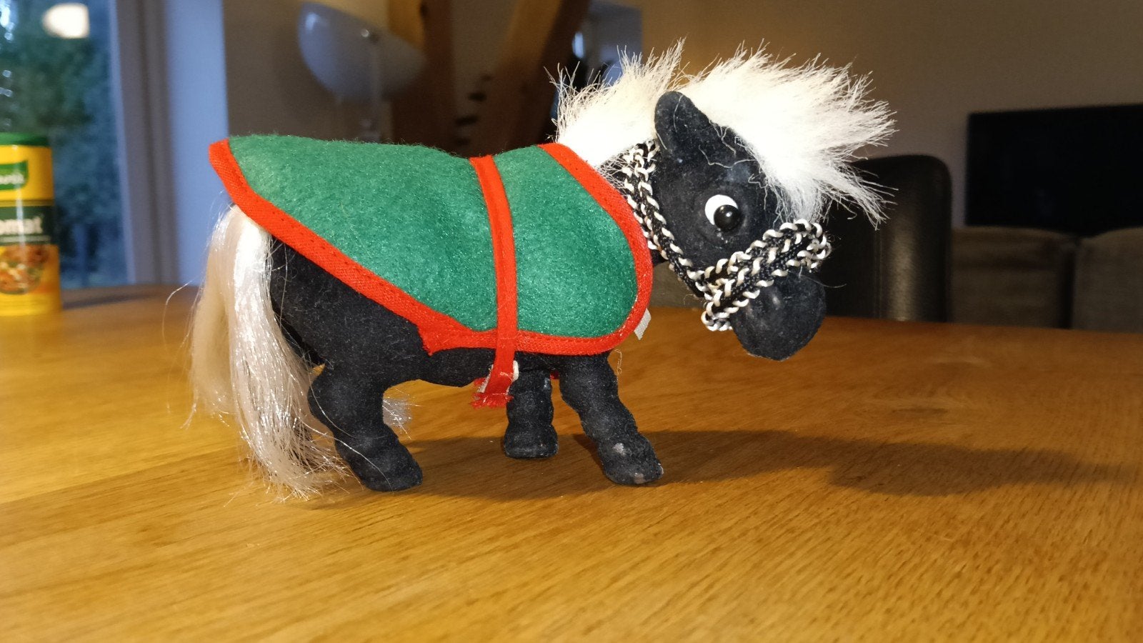 Penny Rakker Flock Paardje - Zwart met Groen Dekje, Ophalen of Verzenden, Gebruikt, Jongen of Meisje
