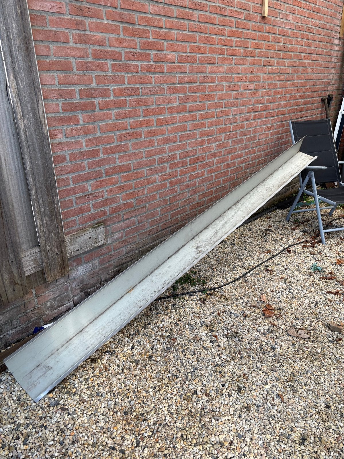 Metalen nokdeel 3 meter, Doe-het-zelf en Verbouw, Ophalen of Verzenden, Gebruikt, Overige metalen