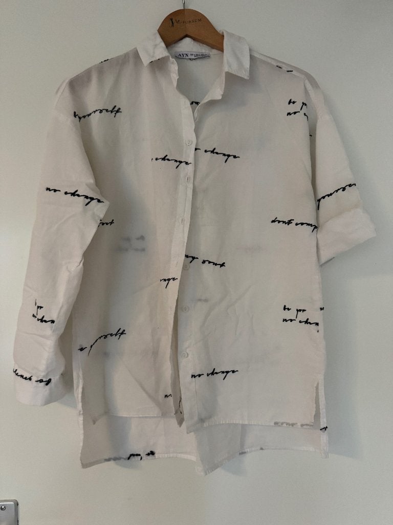 blouse, Ophalen, Gedragen, Maat 36 (S), Wit