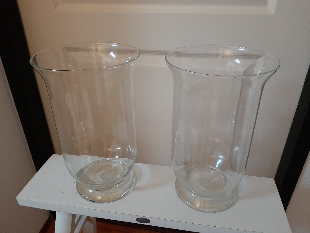 Twee vazen, Huis en Inrichting, Woonaccessoires | Vazen, Ophalen of Verzenden, Zo goed als nieuw, Overige kleuren, Glas