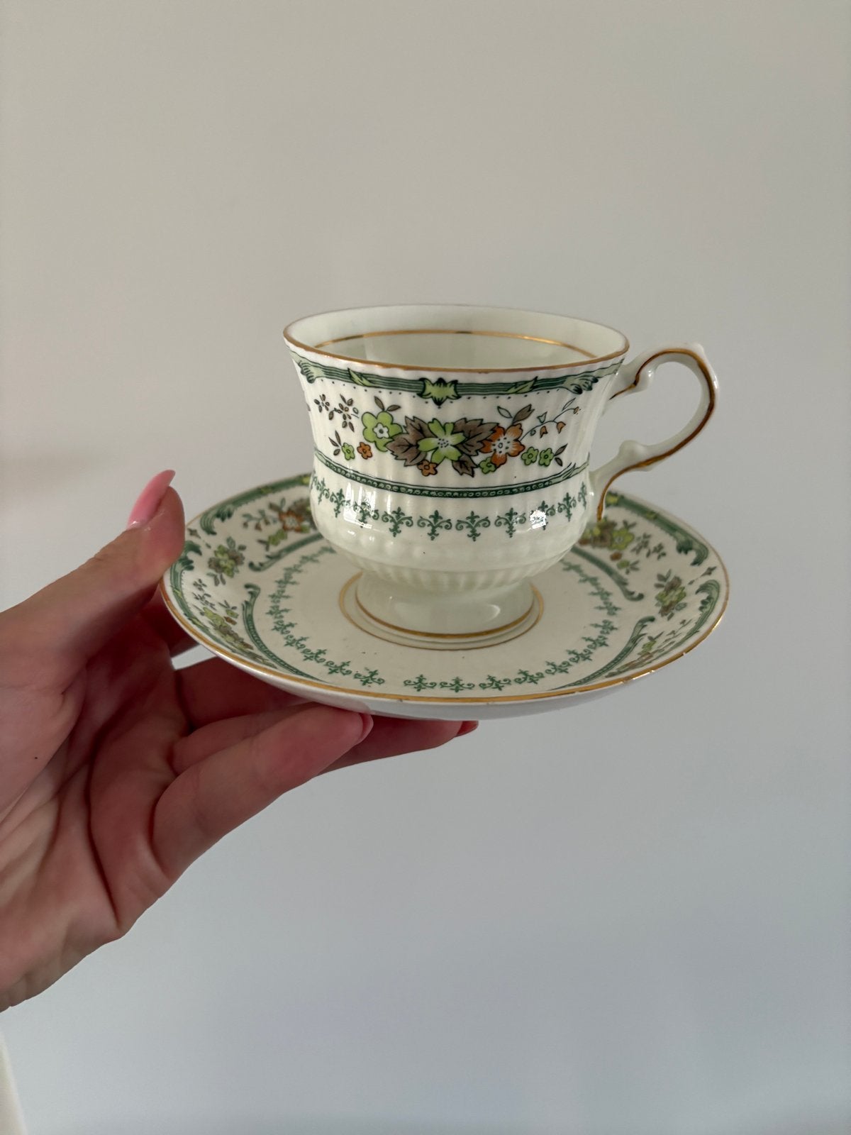 Vintage Balmoral Castle Theekopje met Schotel - Bone China, Ophalen