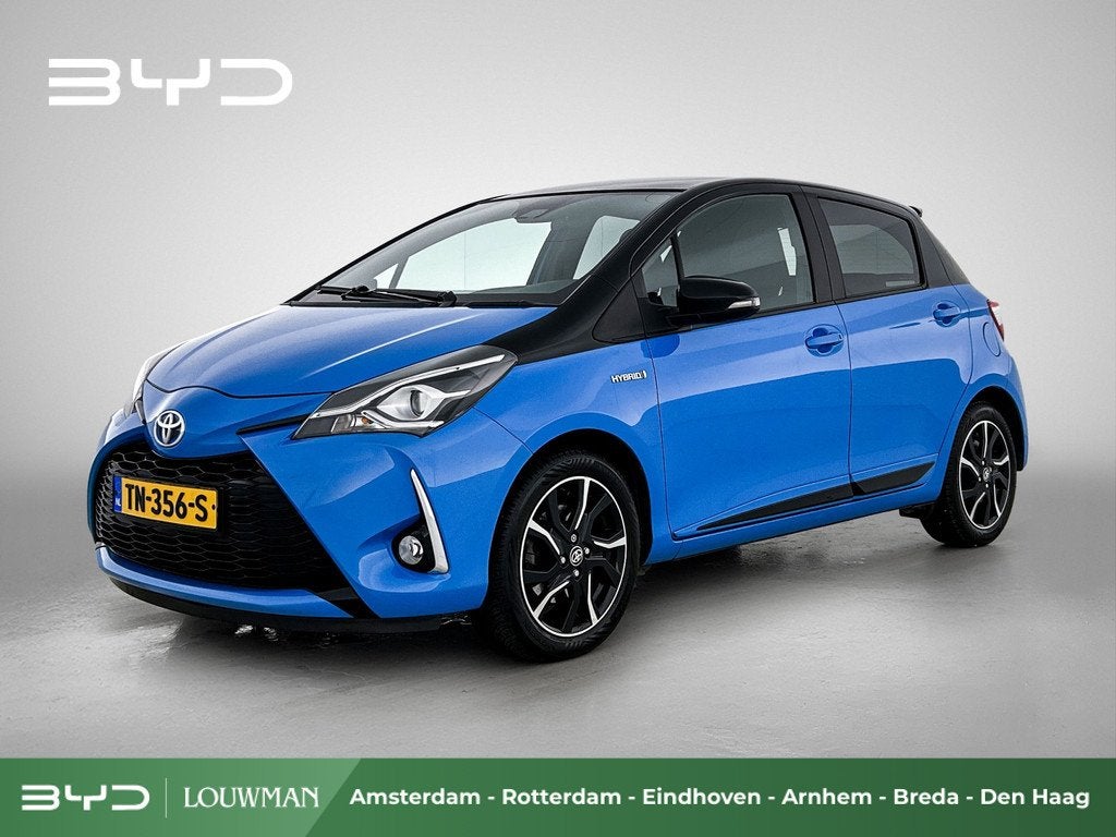 Toyota Yaris 1.5 Hybrid SkyBlue | Panoramadak | Navi, 12 maanden, Gebruikt, Blauw, 49 €/maand