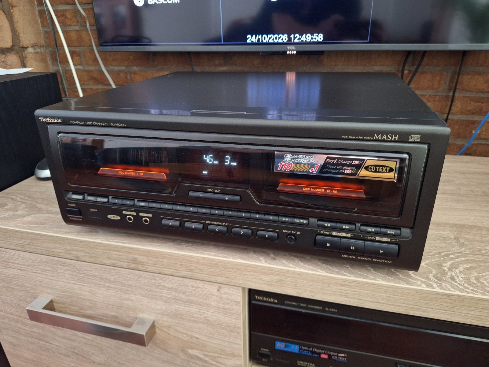 Technics SL MC410 de 110+1 cd wisselaar, Ophalen, Gebruikt, Technics, Wisselaar