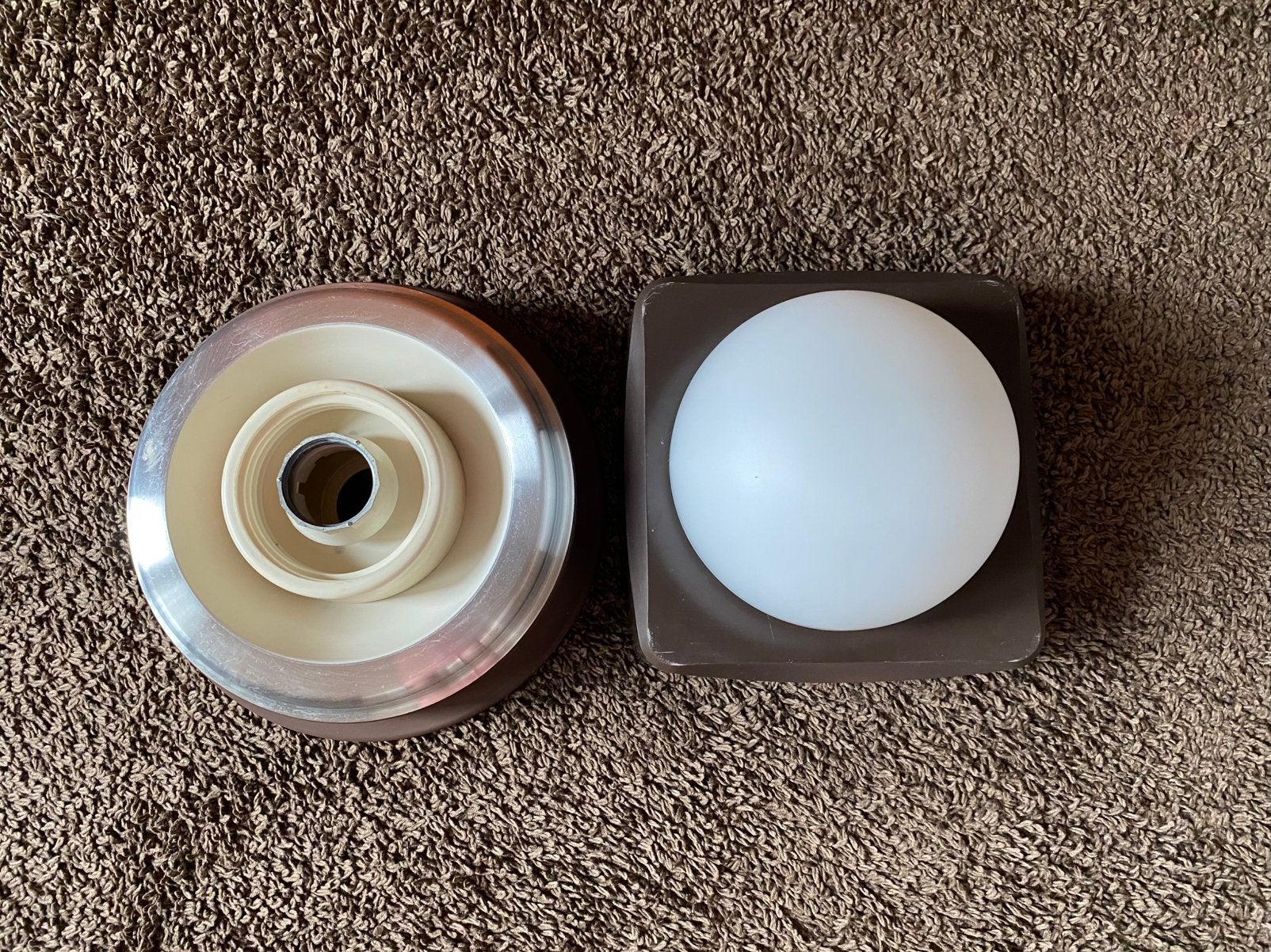 Set van 2 originele Dijkstra Friso plafondlampen, Overige merken, Gebruikt, Bruin, Vintage