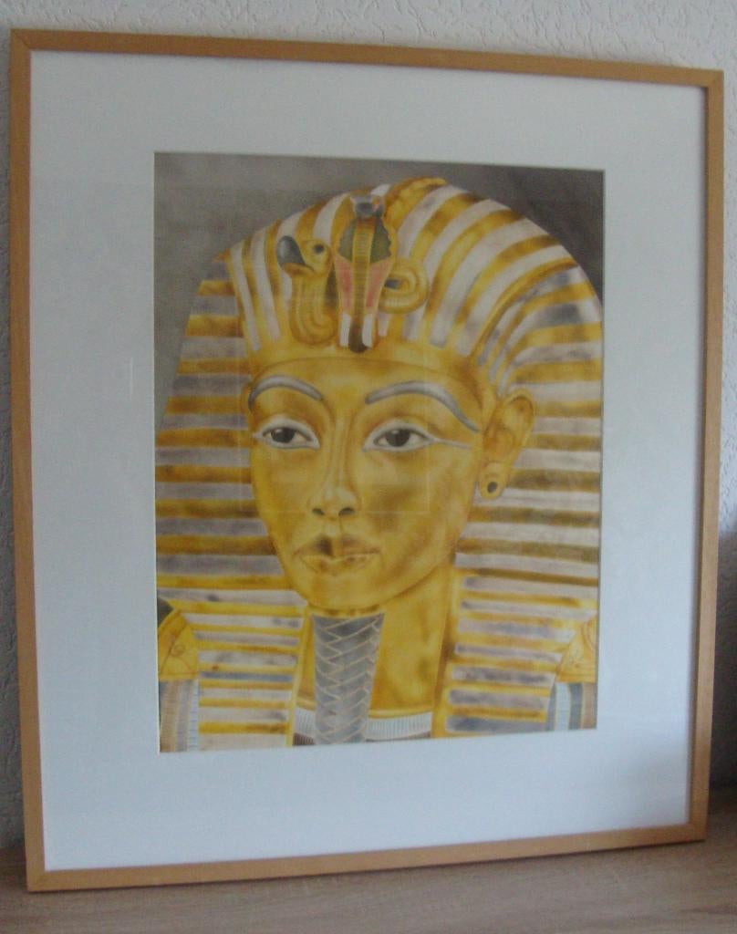 schilderij / airbrush - R. Veltman 1945-1999 - Farao, Antiek en Kunst, Ophalen
