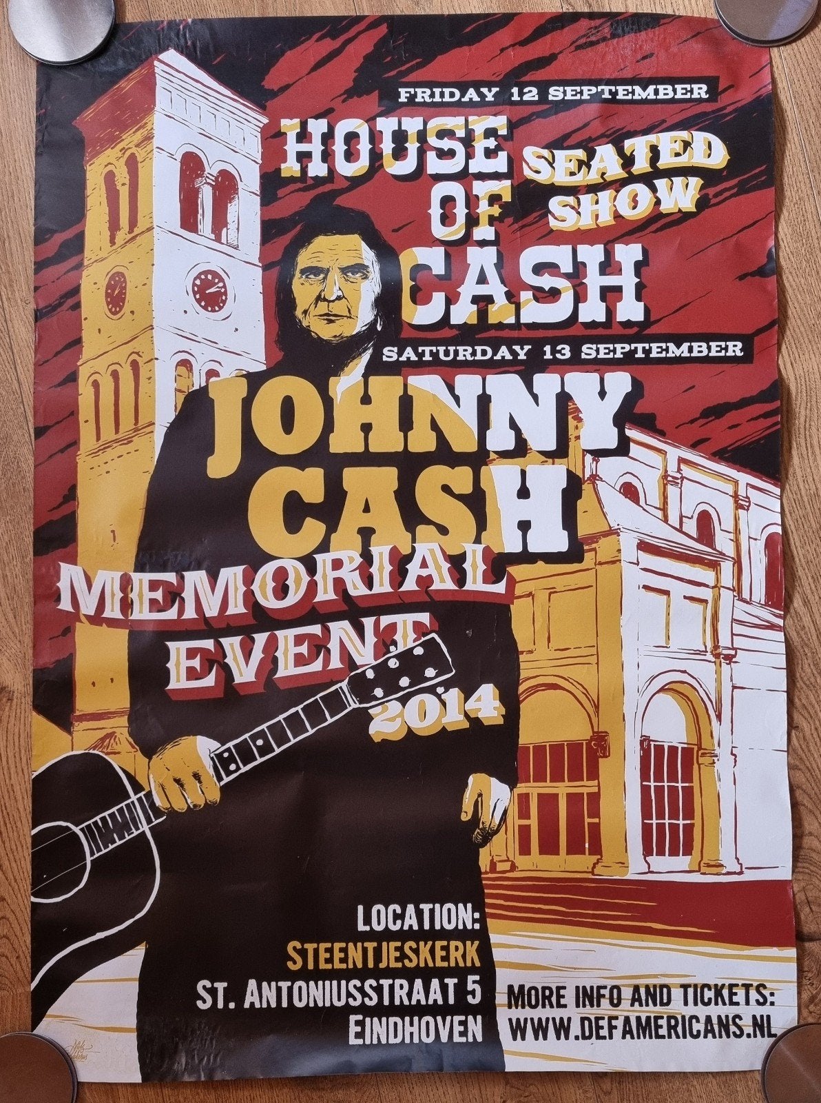 Poster Def Americans Johnny Cash tribute band., Ophalen of Verzenden, A1 t/m A3
