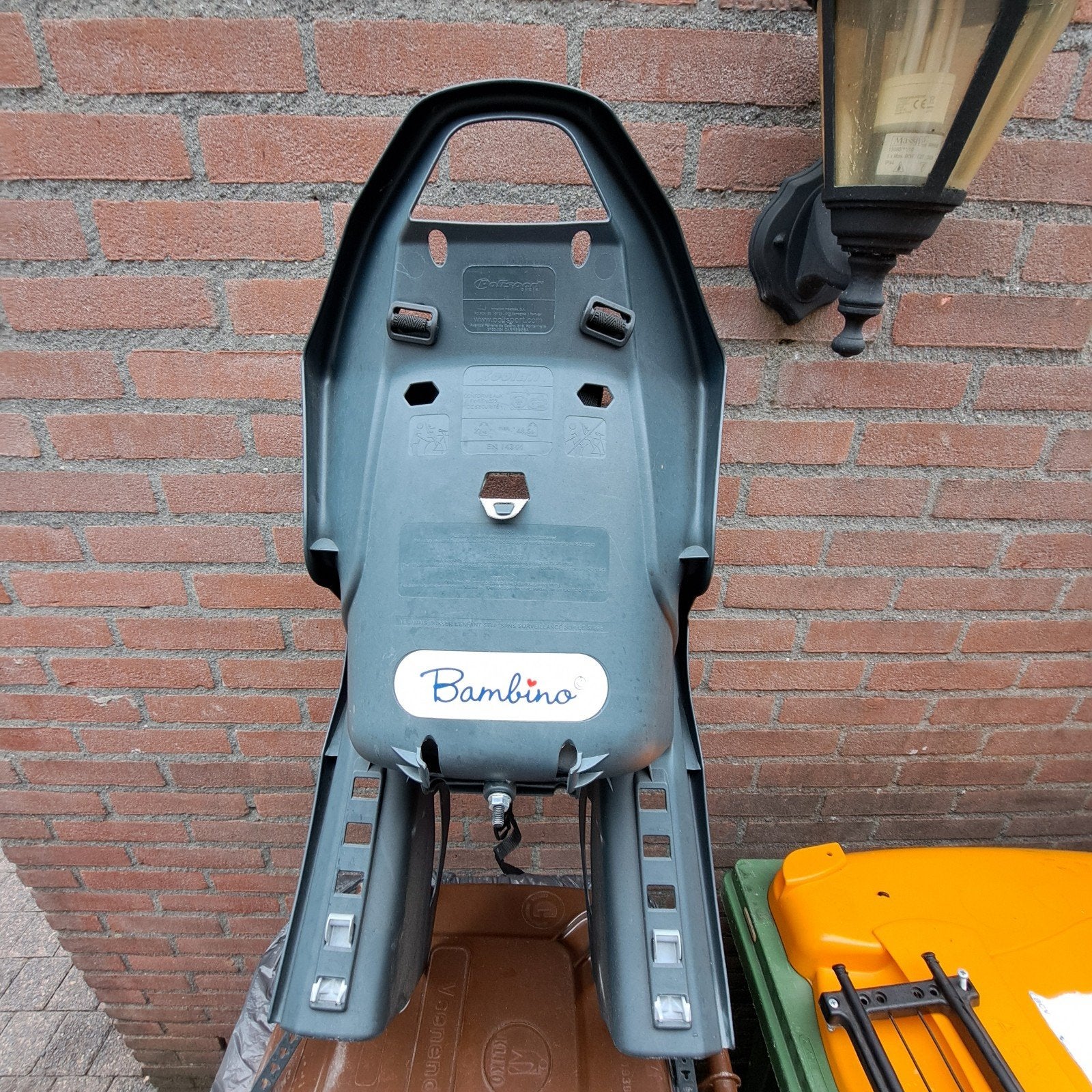 fiets zitje voor achter op de fiets, Ophalen