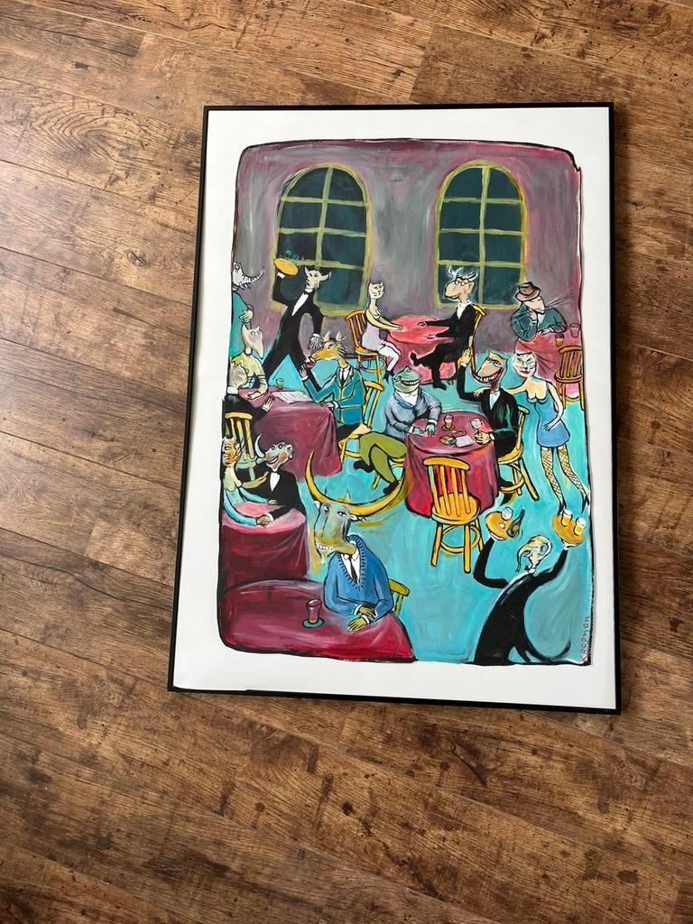 Origineel schilderij - gesigneerd Koopman, Antiek en Kunst, Ophalen
