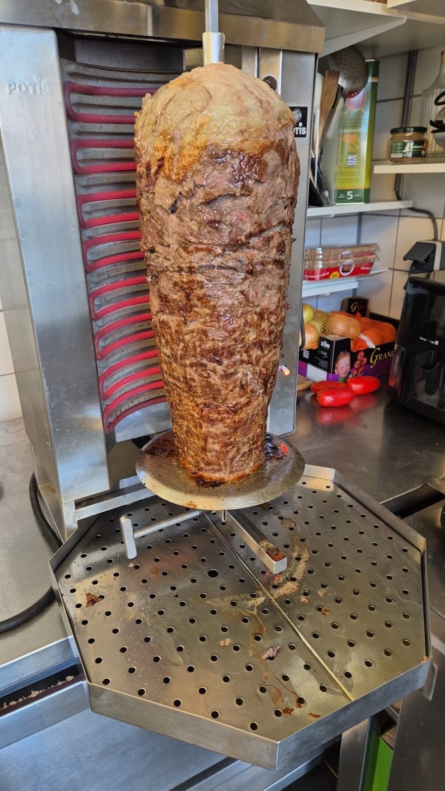 Professionele Potis Döner Grill E2-S - Horeca Kwaliteit, Ophalen, Gebruikt, Fornuis, Frituur en Grillen