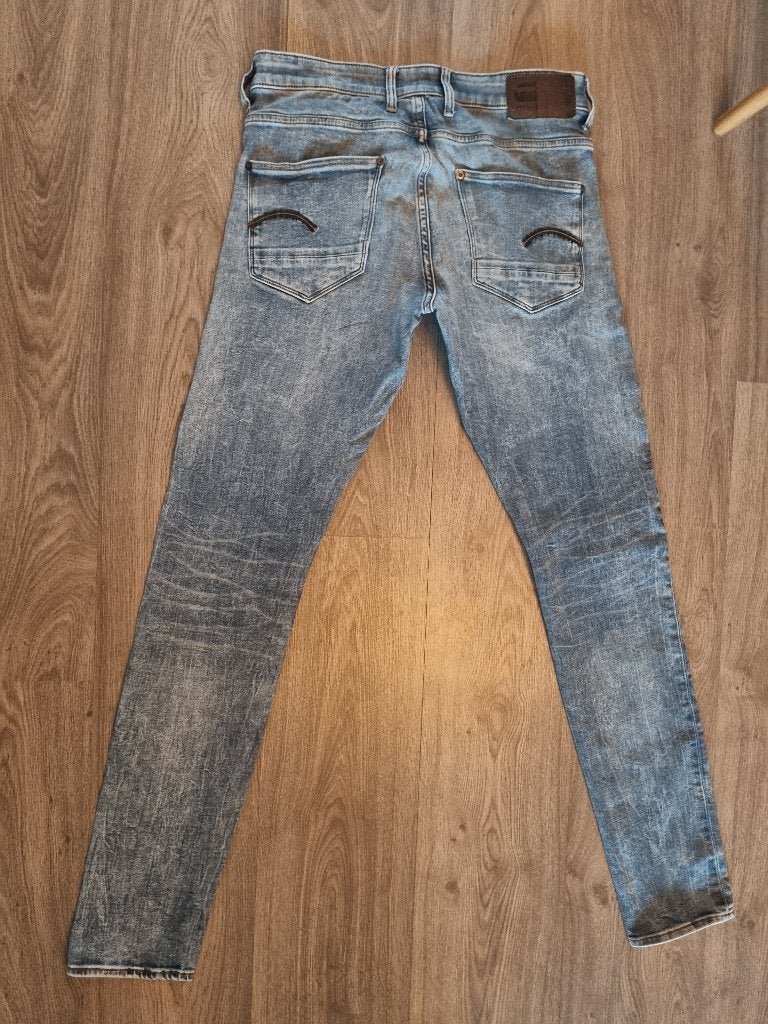 G-STAR REVEND W32 L34 *32x34- distressed - SKINNY - #D3197, G-Star Raw, Blauw, Info@bjb.com, W32 (confectie 46) of kleiner