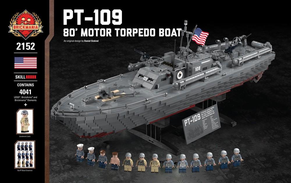 Brickmania PT-109 Motor Torpedo Boot - Bouwpakket, Ophalen of Verzenden, Nieuw, Groter dan 1:32, Overige merken