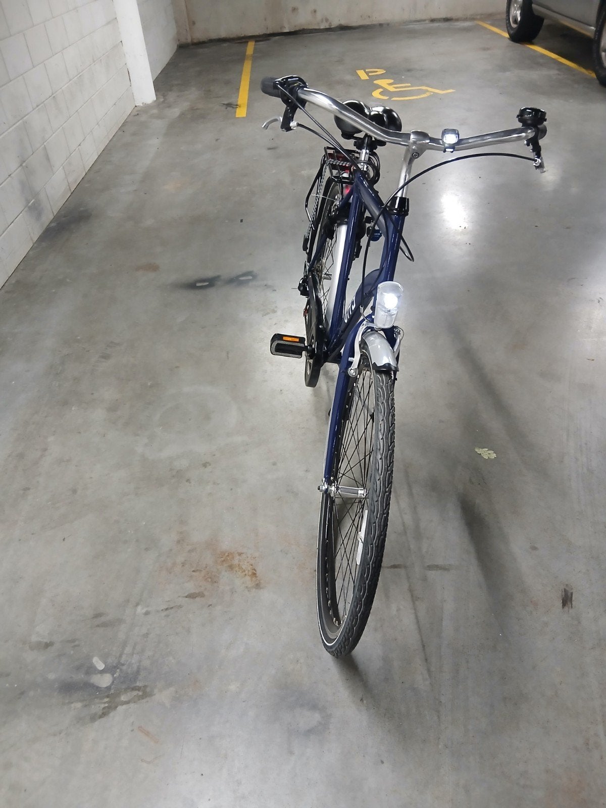 Te koop een mooie blauwe Herenfiets City popal 28 inch, Ophalen, Zo goed als nieuw, Overige merken, Versnellingen