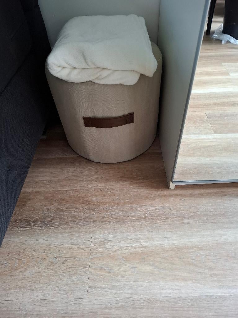 Poef, Minder dan 50 cm, Rond, Minder dan 50 cm, Ophalen of Verzenden