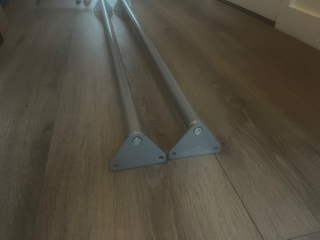 PAX roede aluminium kleur 100 cm 2 stuks, Ophalen, Overige materialen, Gebruikt, 50 tot 100 cm
