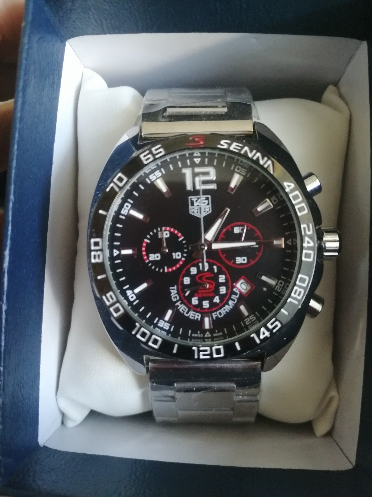 Horloge Sport TH Ayrton Senna met Chronograaf, TH, Zwart, Nieuw, Ophalen of Verzenden